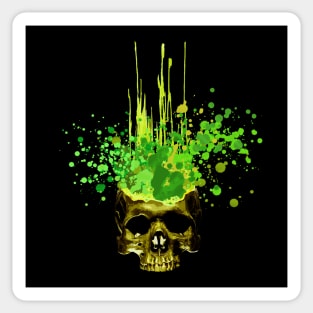 Skull Paint Explosion Sticker